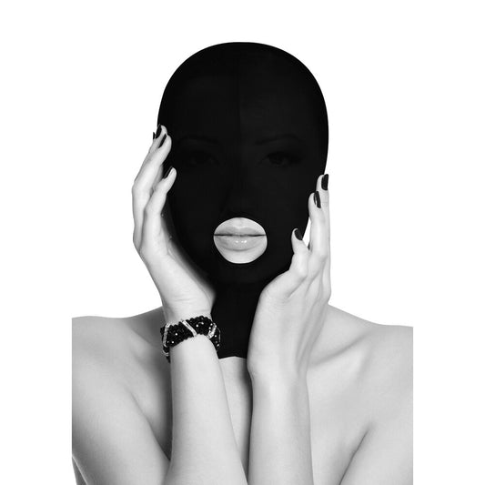 Shots Toys Black Ouch Submission Mask with Open Mouth


