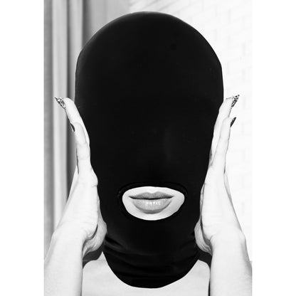 Shots Toys Black Ouch Submission Mask with Open Mouth

