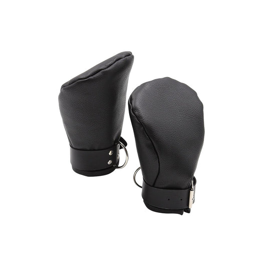 Ouch! Black Neoprene Puppy Play Mittens with Stylish Paw Design