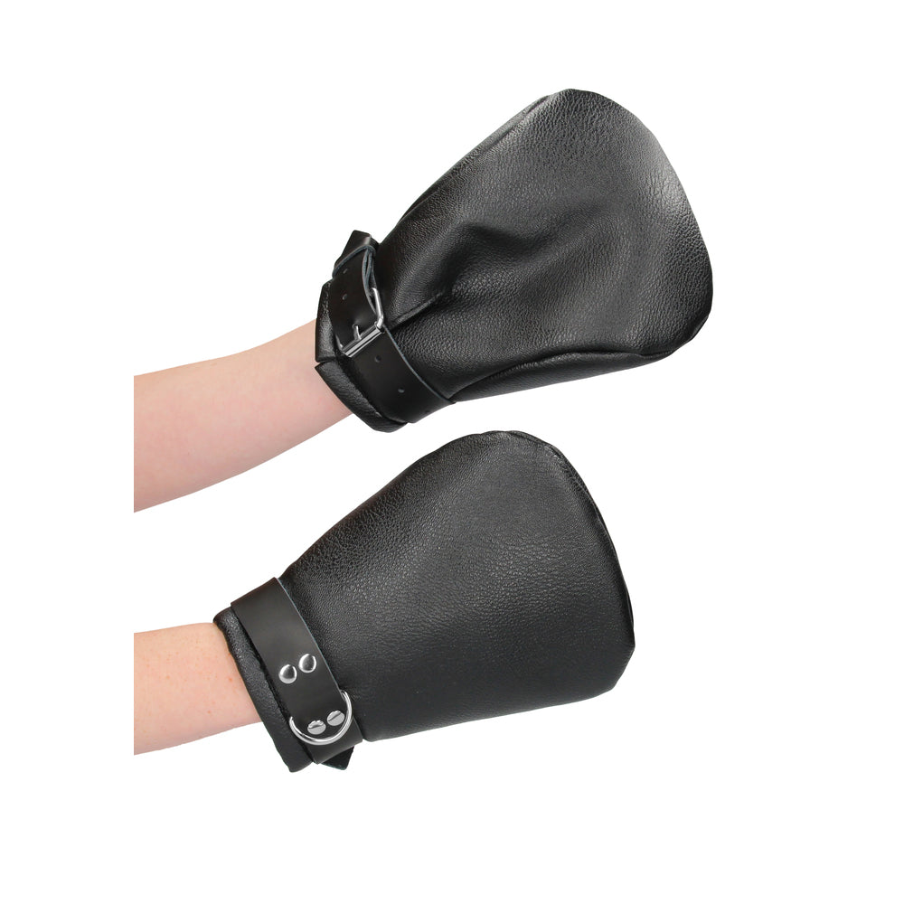 Ouch! Black Neoprene Puppy Play Mittens with Stylish Paw Design