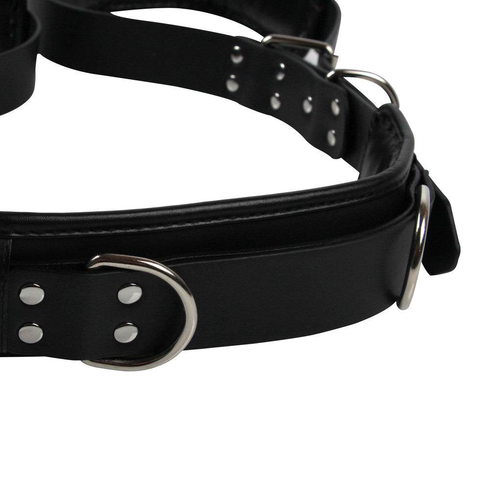 Ouch Black Padded Thigh Sling for Bondage Play