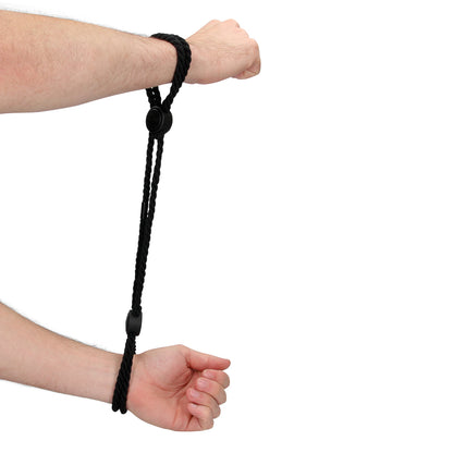 Ouch Red Adjustable Rope Hand Cuffs for BDSM Play
