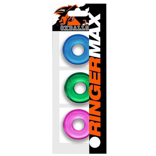 Oxballs Coloured Ringer Max Cockring 3 Pack for Comfort