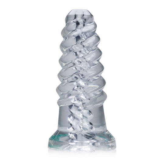OxBalls Blue Corkscrew Jackoff Toy with Spiral Ribbing
