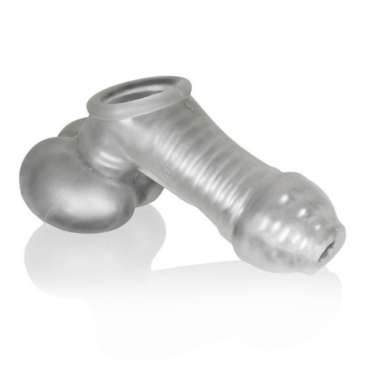 Oxballs Clear Wearable Jackoff Sheath with Ribbed Interior