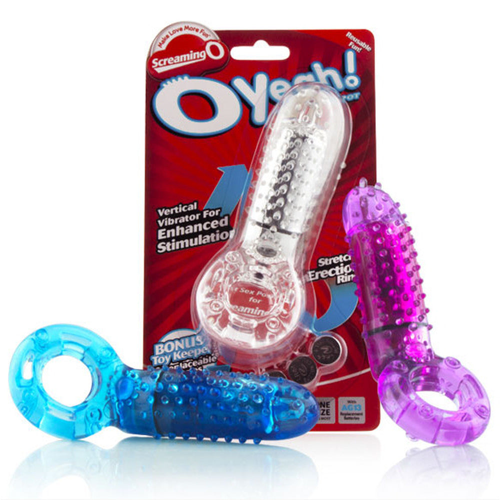 Screaming O Purple Vibrating Cock Ring with Pleasure Ticklers