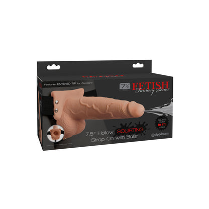 Fetish Fantasy Black Hollow Squirting Strapon 7.5 Inch