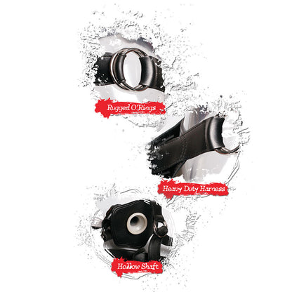 Fetish Fantasy Extreme Black Hollow 12 Inch Strap On Dildo