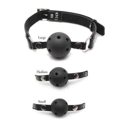 Fetish Fantasy Series Black Leather Ball Gag Training System