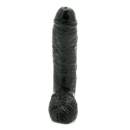 Basix Black 10 Inch Fat Boy Silicone Dildo