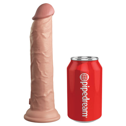 King Cock Elite Flesh Pink 9 Inch Vibrating Dildo with Remote