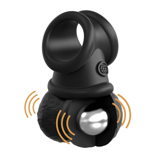 King Cock Elite Black Dual-Density Vibrating Balls