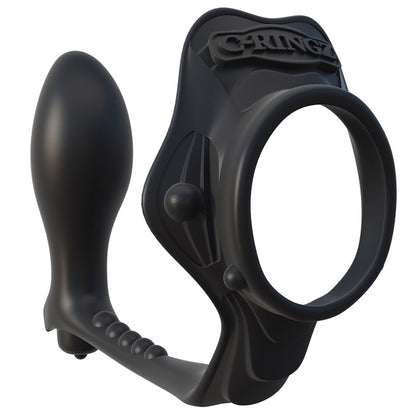 Fantasy CRingz Black Dual Action Prostate Massager and Cock Ring