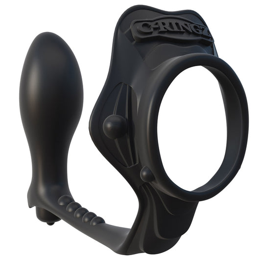Fantasy CRingz Black Dual Action Prostate Massager and Cock Ring