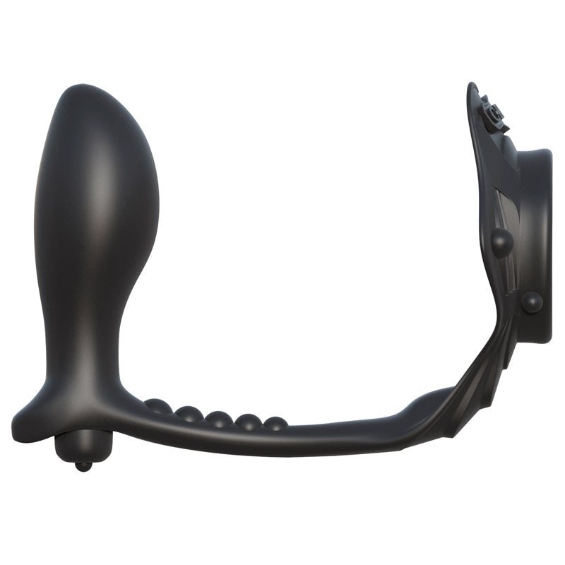 Fantasy CRingz Black Dual Action Prostate Massager and Cock Ring