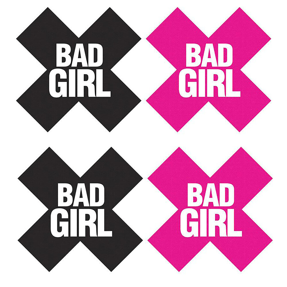 Peekaboo Pasties Pink and Black Bad Girl Nipple Covers