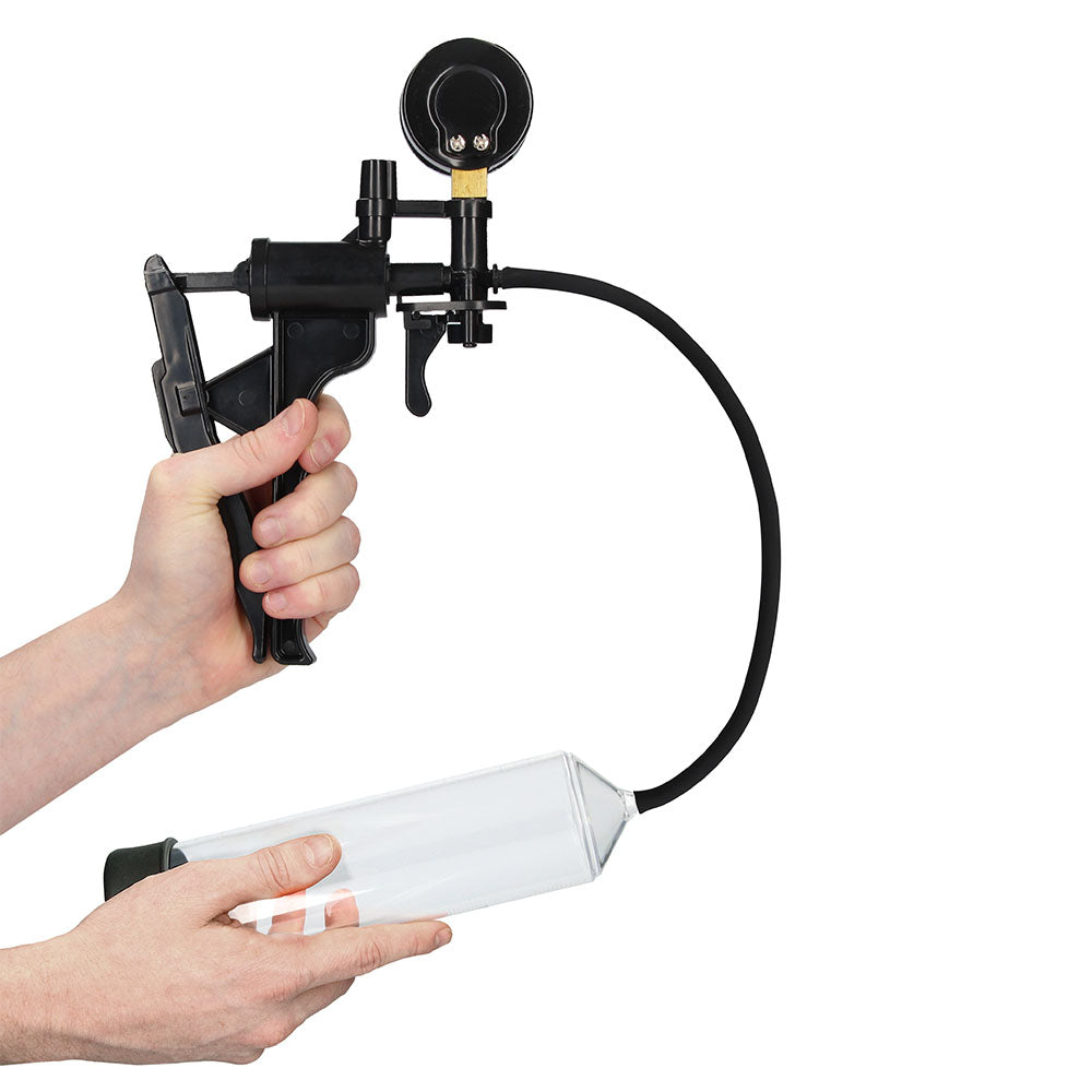 PUMPED Black Elite Beginner Vacuum Pump with PSI Gauge