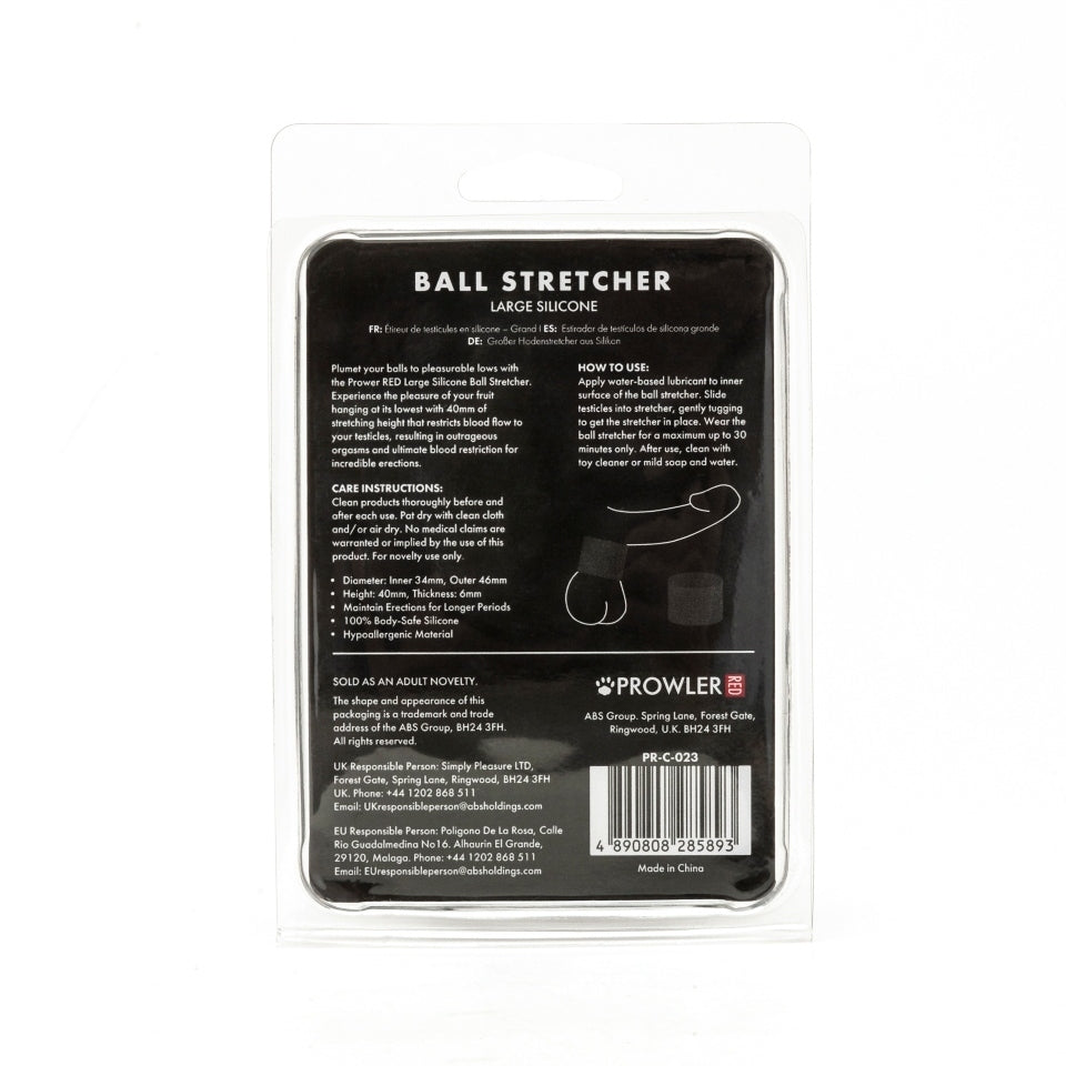 Prowler Black Large Silicone Ball Stretcher