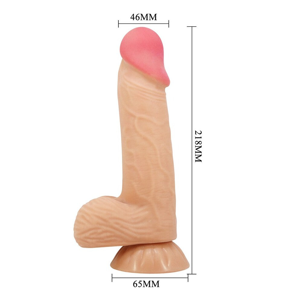 Pretty Love Flesh-Pink 8 Inch Dildo with Suction Cup