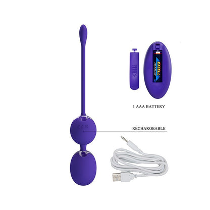 Pretty Love Purple Willie Youth Kegel Balls with Remote Control