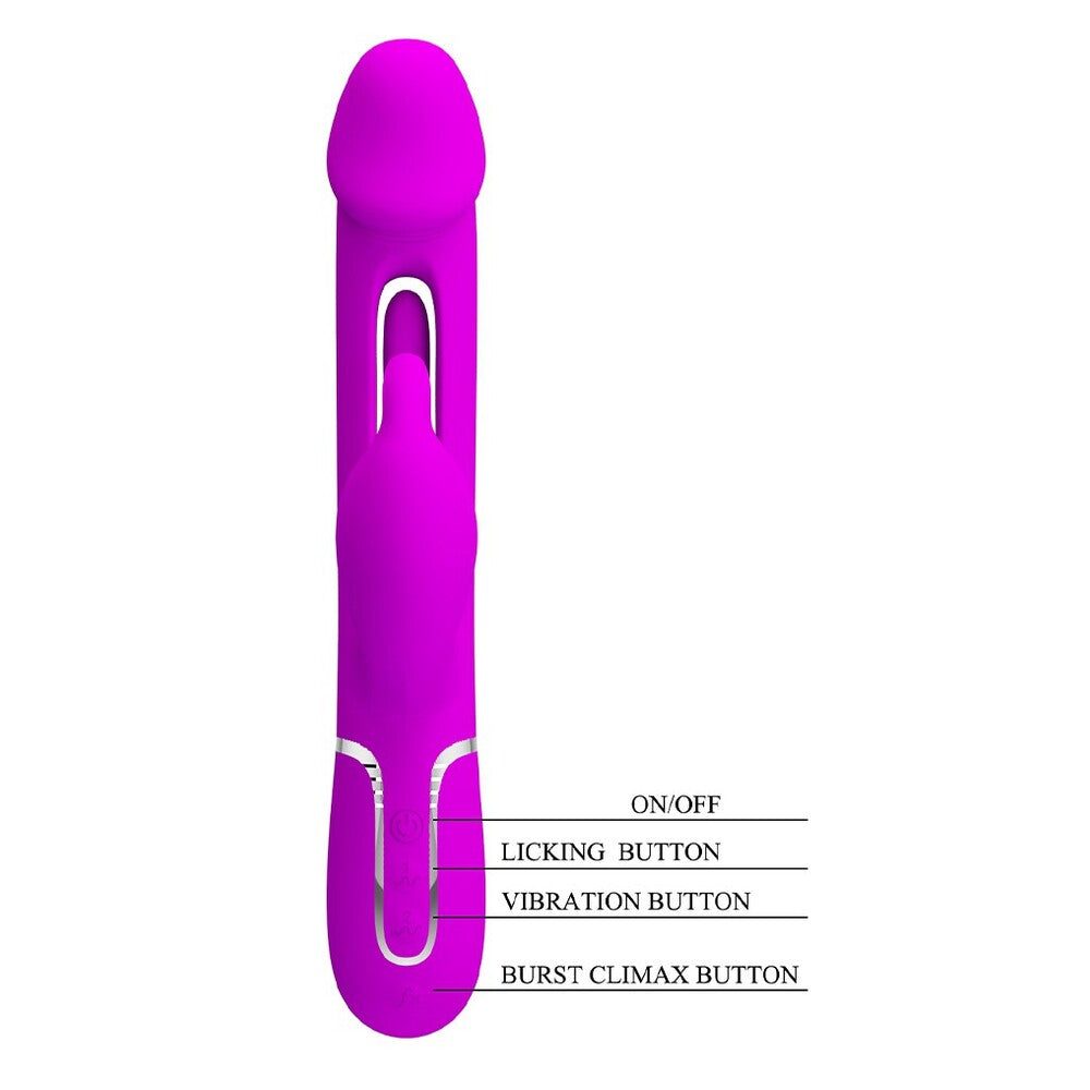 Pretty Love Pink Kampas Rabbit Vibrator with 7 Modes