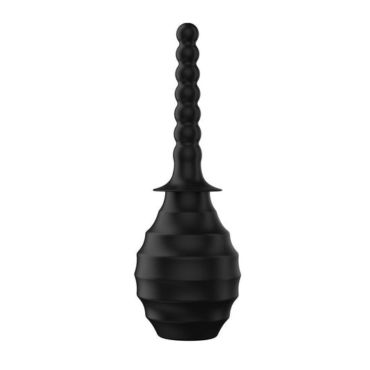 Mr Play Black Anal Shower 330ml Capacity Silicone Nozzle