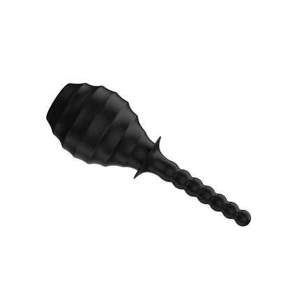 Mr Play Black Anal Shower 330ml Capacity Silicone Nozzle
