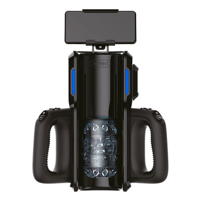 Leten Black Super Thrusting Masturbator with Phone Mount