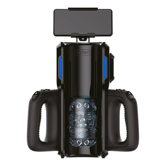 Leten Black Super Thrusting Masturbator with Phone Mount