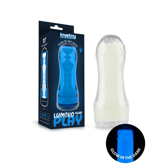 Lovetoy Blue Glow In The Dark Textured Masturbator