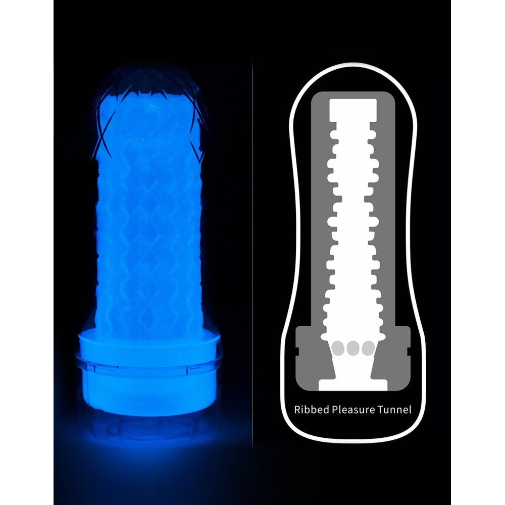 Lovetoy Blue Glow In The Dark Masturbator 2