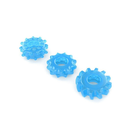 Lovetoy Blue Glow In The Dark Cock Rings Set of 3