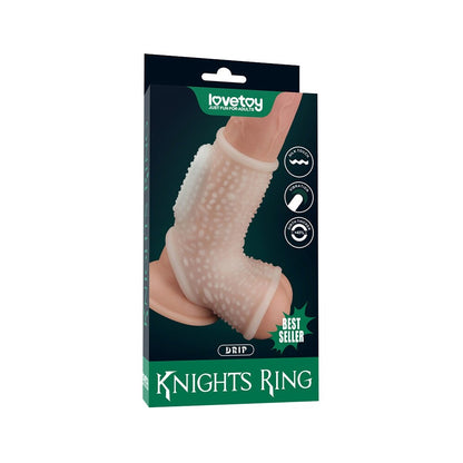 Lovetoy Black Vibrating Penis Sleeve with Stretchy Cock Ring