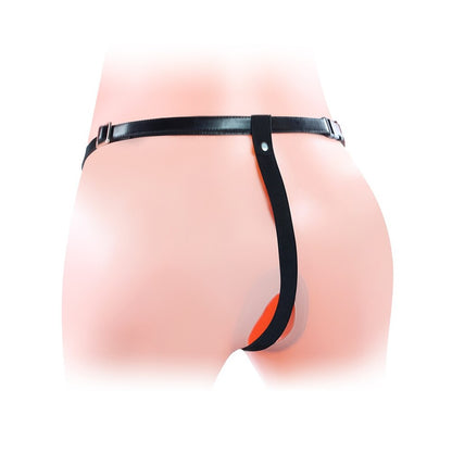 Lovetoy Black Unisex Hollow Double Strap-On 6 Inch