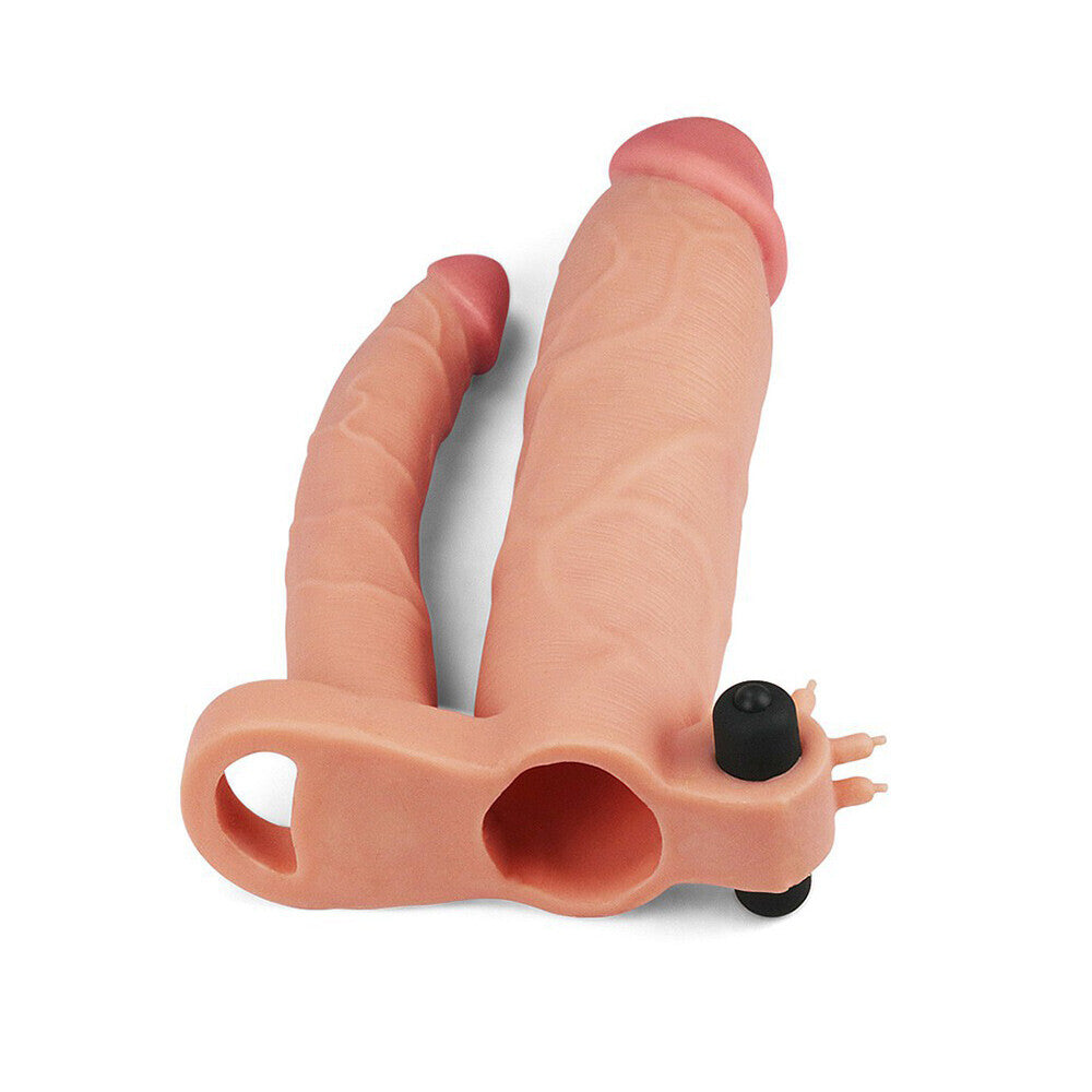 Lovetoy Flesh Pink Vibrating 3 Inch Double Extender