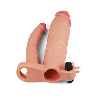 Lovetoy Flesh Pink Vibrating 3 Inch Double Extender