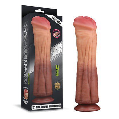 Lovetoy Flesh-Colored 12 Inch Dual Layered Silicone Horse Cock