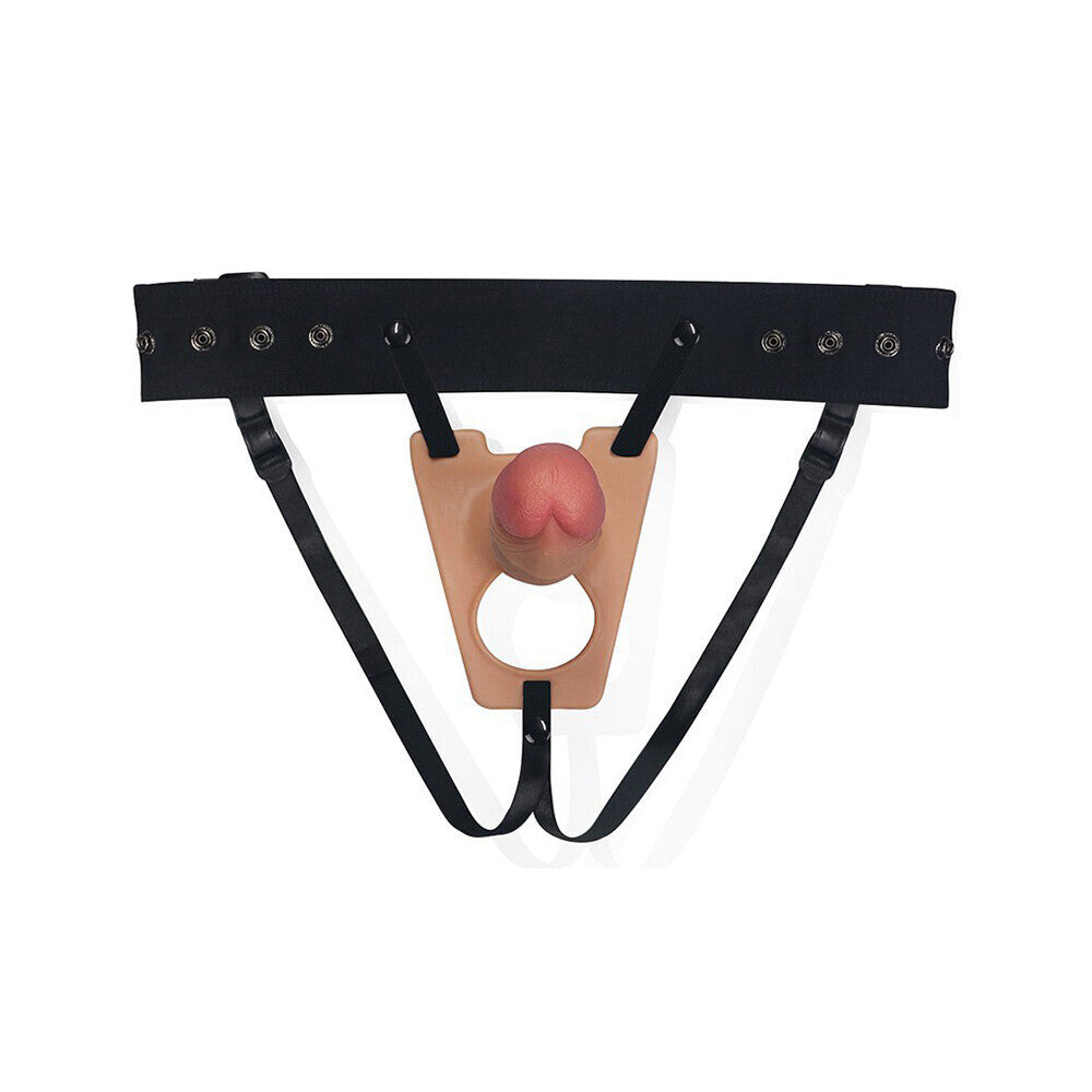 Lovetoy Black Unisex Hollow Strap On with Adjustable Waistband