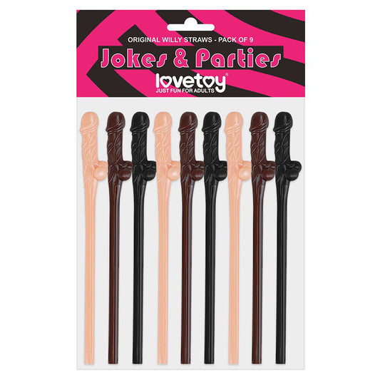 Lovetoy Pecker Straws Pack of 9 for Hens Night Fun