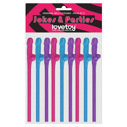 Lovetoy Pecker Straws Pack of 9 for Hens Night Fun