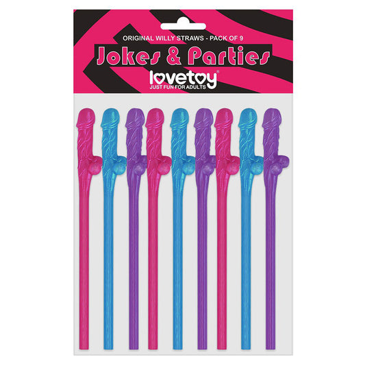 Lovetoy Pecker Straws Pack of 9 for Hens Night Fun