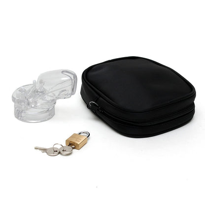 CB3000 Clear Male Chastity Device with Adjustable Cuff Rings