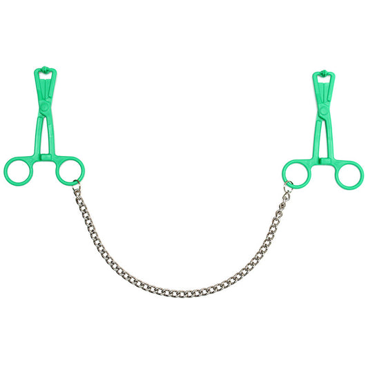 Adventure Green Nipple Clamps with Adjustable Tension