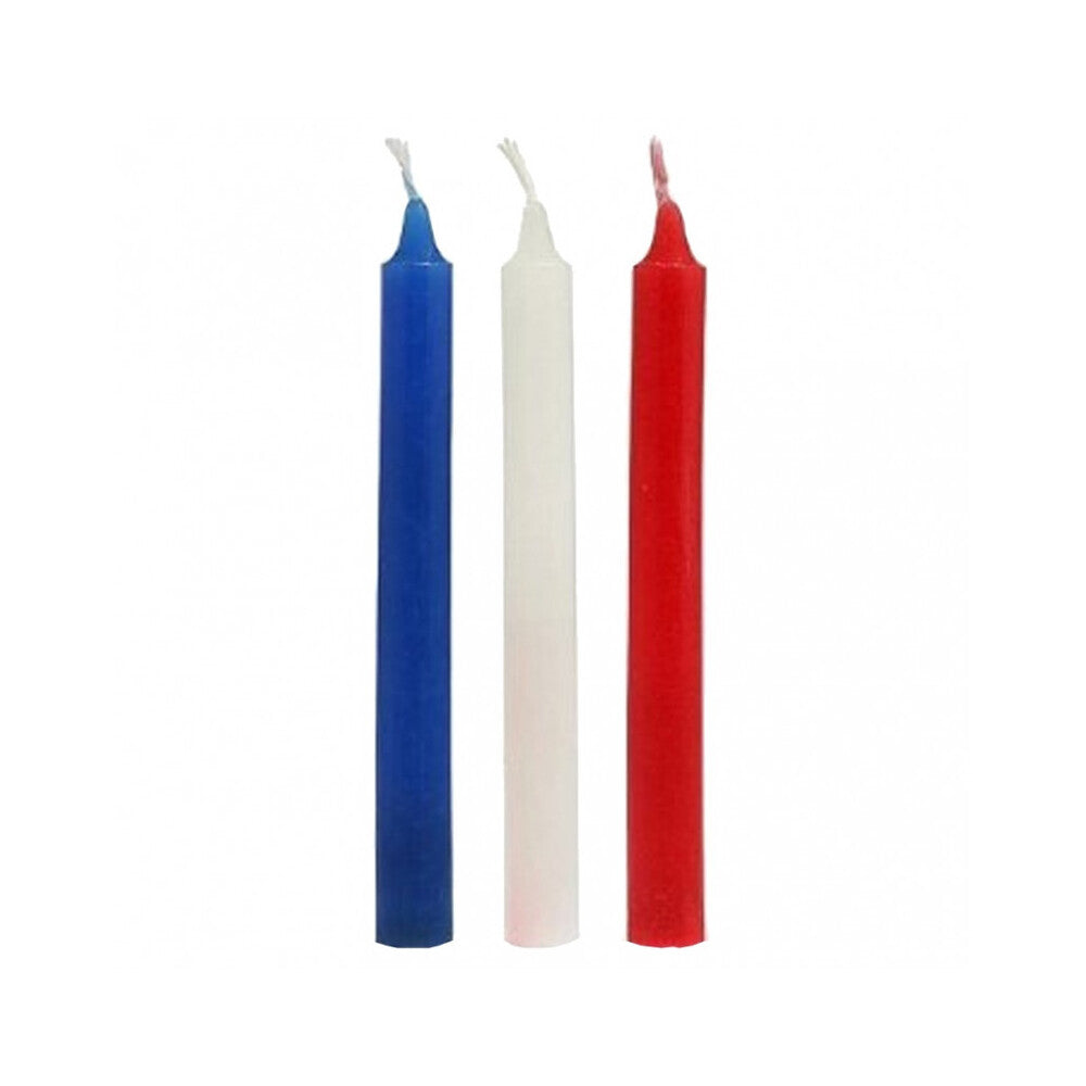 Rimba Blue White Red Hot Wax SM Candles