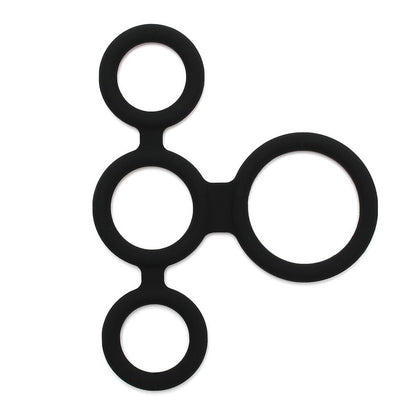Rimba Black Quatro Cock Ring And Ball Splitter

