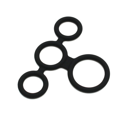 Rimba Black Quatro Cock Ring And Ball Splitter

