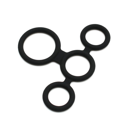Rimba Black Quatro Cock Ring And Ball Splitter


