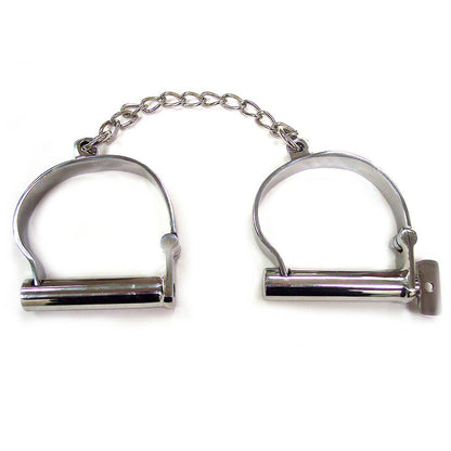 Rouge Silver Stainless Steel Ankle Shackles with Chain