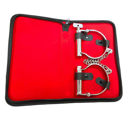 Rouge Silver Stainless Steel Ankle Shackles with Chain