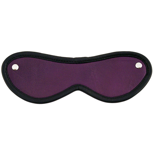 Rouge Garments Purple Leather Blindfold with Strap